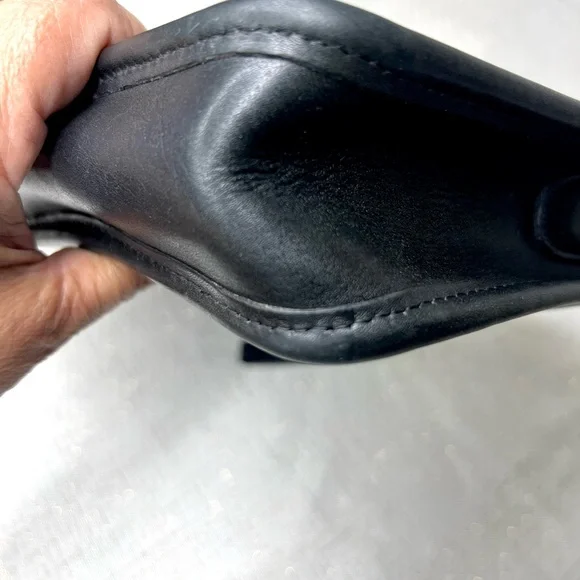 Coach Bonnie Cashin Black Zippered ClutchBag Leather 1970’s Rare EUC - Picture 8 of 13